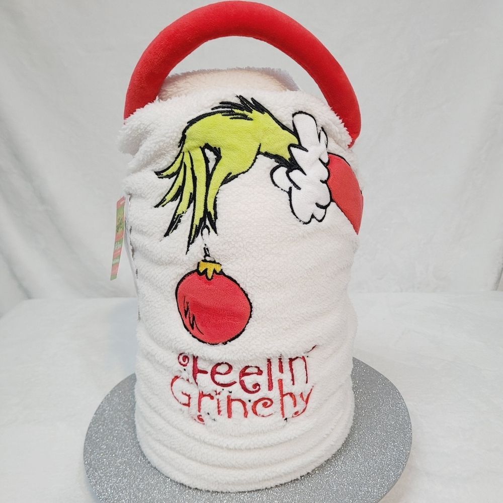 Snowpinions Grinch Feelin Grinchy Throw Blanket Dr Seuss Portable 60 x 45  New
